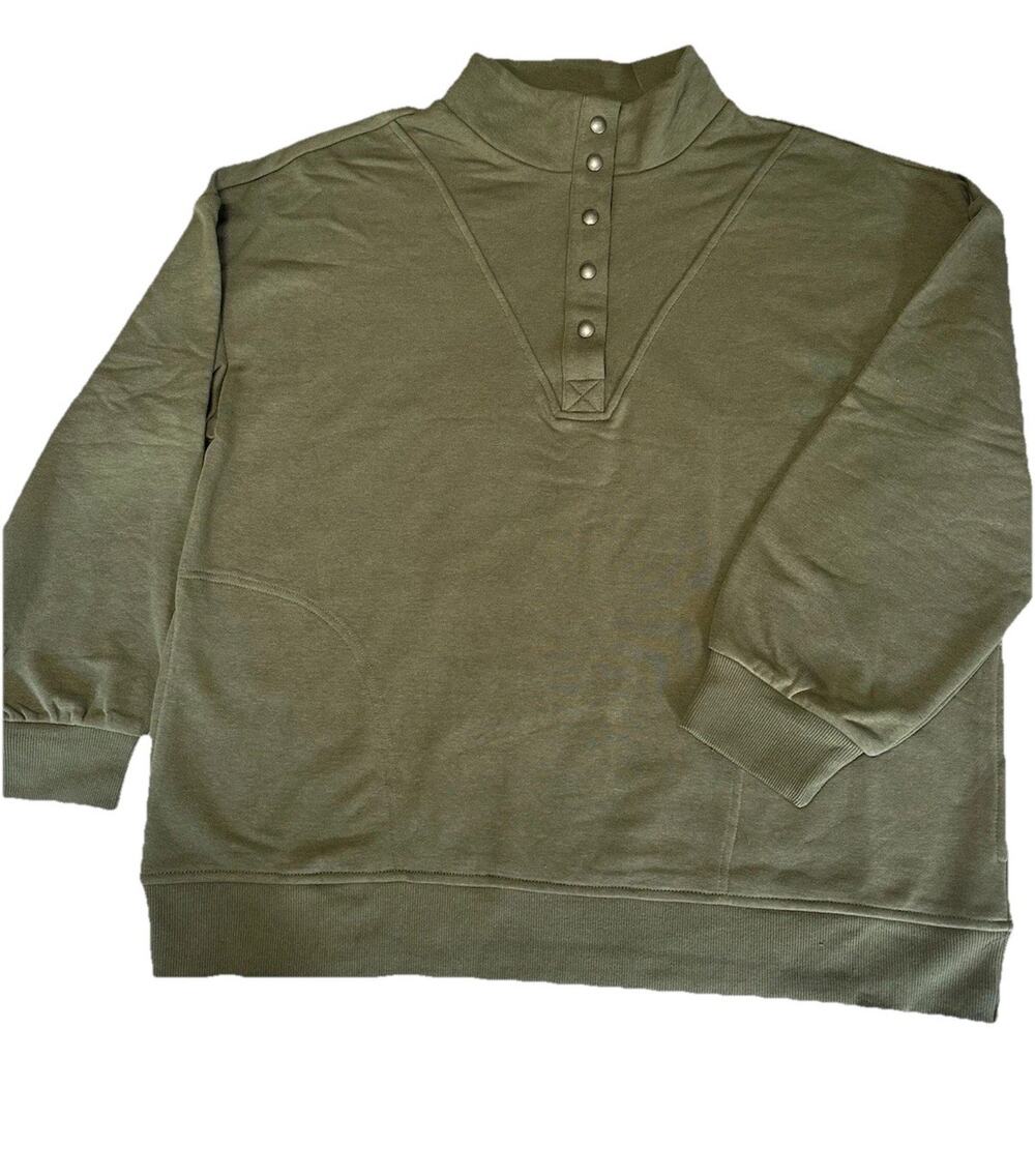 Time and Tru Women’s XL 3/4 Sleeve Button Front Pullover Top